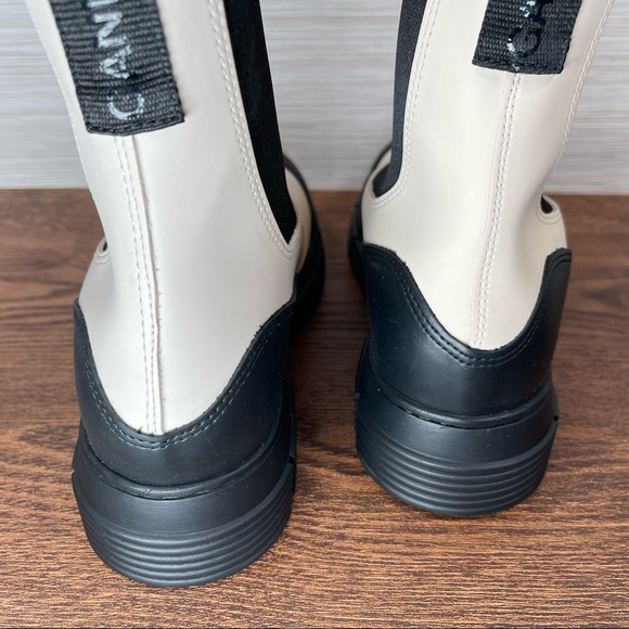 GANNI Waterproof Recycled Rubber City Boot In Brazilian Sand Size 7 EU37 - Picture 8 of 15